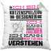 Katzenspielzeug-Designer Geschenk Kaffee-Kissen mit Füllung 40x40 Geschenkidee für Katzenspielzeug-Designer Ich Bin Katzenspielzeug-Designer Ich Kann Es Dir Erklären Jedoch Nicht Für Dich Verstehen Spruch Lustig (Grau) Grün Trendation