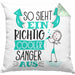 Sänger Kissen mit Füllung 40x40 Geschenk So Sieht Ein RIchtig Cooler Sänger Aus Geschenkidee Lustiger Spruch Geburtstag (Grau) Grün Trendation
