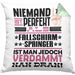 Fallschirmspringer Geschenk Kissen mit Füllung 40x40 Lustige Geschenkidee für Fallschirmspringer Geburtstag Niemand Ist Perfekt Aber Als Fallschirmspringer Ist Man Nah Dran (Grau) Grün Trendation
