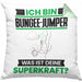 Bungee-Jumper Kissen mit Füllung 40x40 Geschenk für Bungee-Jumper Geburtstag Lustiger Spruch Was Ist Deine Superkraft (Grau) Grün Trendation