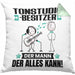 Tonstudio-Besitzer Kissen mit Füllung 40x40 Geschenk für Tonstudio-Besitzer Der Mann Der Alles Kann Geschenkidee zum Geburtstag (Grau) Grün Trendation