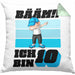 10 Geburtstag Junge Jungen Geschenke Kissen mit Füllung 40x40 10er Geburtstag 10 Jahre Alt Geschenkidee (Grau) Grün Trendation