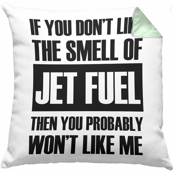 Fuel Kissen mit Füllung 40x40 Geschenk für Fluglotsen mit Spruch (Grau) Grün Trendation