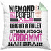 Leichtathlet Geschenk Kissen mit Füllung 40x40 Lustige Geschenkidee für Leichtathlet Geburtstag Niemand Ist Perfekt Aber Als Leichtathlet Ist Man Nah Dran (Grau) Grün Trendation