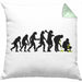 Gärtner Evolution Kissen mit Füllung 40x40 mit Spruch Garten Hobbygärtner Gärtner Geschenk Lustig Gärtnerin Geschenkidee (Grau) Grün Trendation