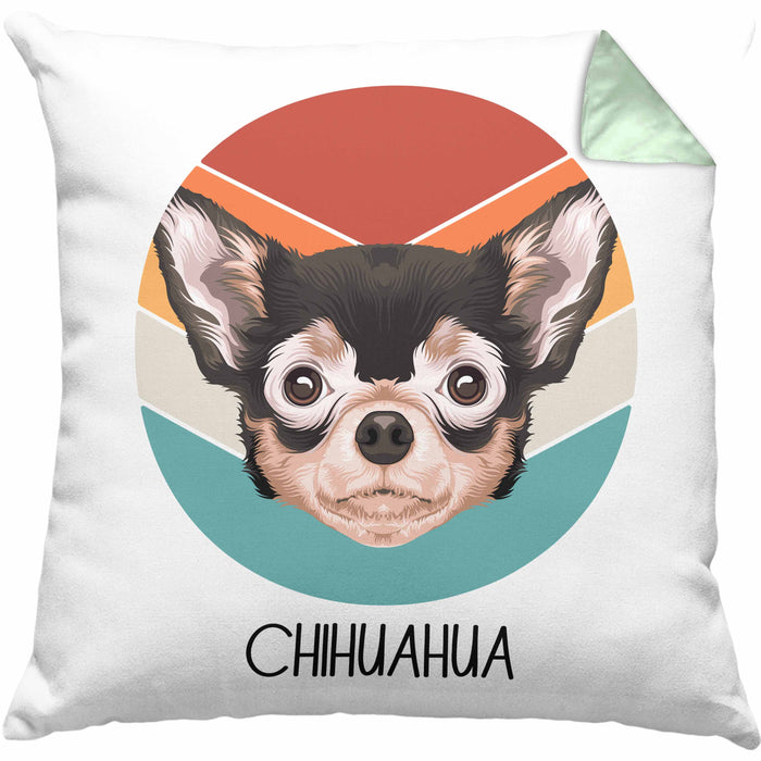 Chihuahua Besitzer Kissen mit Füllung 40x40 Geschenk Lustiger Spruch Geschenkidee Chihuahua Mama Papa (Grau) Grün Trendation