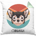 Chihuahua Besitzer Kissen mit Füllung 40x40 Geschenk Lustiger Spruch Geschenkidee Chihuahua Mama Papa (Grau) Grün Trendation