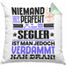 Segler Geschenk Kissen mit Füllung 40x40 Lustige Geschenkidee für Segler Geburtstag Niemand Ist Perfekt Aber Als Segler Ist Man Nah Dran (Grau) Grün Trendation