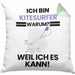 Kitesurfer Geschenk Kissen mit Füllung 40x40 Lustiger Spruch Ich Bin Kitesurfer Warum Weil Ich Es Kann Geschenkidee Bester Kitesurfer Geburtstag (Grau) Grün Trendation