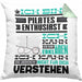 Pilates-Enthusiast Geschenk Kaffee-Kissen mit Füllung 40x40 Geschenkidee für Pilates-Enthusiast Ich Bin Pilates-Enthusiast Ich Kann Es Dir Erklären Jedoch Nicht Für Dich Verstehen Spruch Lustig (Grau) Grün Trendation