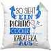 Karateka Kissen mit Füllung 40x40 Geschenk So Sieht Ein RIchtig Cooler Karateka Aus Geschenkidee Lustiger Spruch Geburtstag Karate (Grau) Grün Trendation