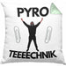 Pyrotechnik Kissen mit Füllung 40x40 Geschenk Pyrotechnik Ist Doch Kein Verbrechen Meme (Grau) Grün Trendation