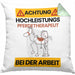 Pferdetherapeut Kissen mit Füllung 40x40 Geschenk Lustiger Spruch Geschenkidee für Pferdetherapeut Achtung Hochleistungs Pferdetherapeut Bei Der Arbeit (Grau) Grün Trendation