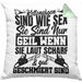 Waldarbeiter Kissen mit Füllung 40x40 Geschenk Kettensägen Sind Wie S** Sie Sind Nur G**** Wenn Sie Laut Scharf Und Gut Geschmiert Sind (Grau) Grün Trendation
