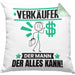 Verkäufer Kissen mit Füllung 40x40 Geschenk für Verkäufer Der Mann Der Alles Kann Geschenkidee zum Geburtstag (Grau) Grün Trendation
