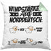 Norddeutsche Kissen mit Füllung 40x40 Geschenk Windstärken Schaf Geschenkidee (Grau) Grün Trendation
