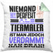 Tiermaler Geschenk Kissen mit Füllung 40x40 Lustige Geschenkidee für Tiermaler Geburtstag Niemand Ist Perfekt Aber Als Tiermaler Ist Man Nah Dran (Grau) Grün Trendation