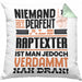 Raptexter Geschenk Kissen mit Füllung 40x40 Lustige Geschenkidee für Raptexter Geburtstag Niemand Ist Perfekt Aber Als Raptexter Ist Man Nah Dran (Grau) Grün Trendation