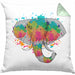 Elefant Kissen mit Füllung 40x40 Geschenk Für Elefanten-Liebhaber Geschenkidee Elefant Farbkleks (Grau) Grün Trendation