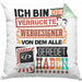 Webdesigner Kissen mit Füllung 40x40 Geschenk Spruch Lustig Geschenkidee für Webdesigner Geburtstag Ich Bin Der Verrückte Webdesigner (Grau) Grün Trendation