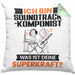 Soundtrack-Komponist Kissen mit Füllung 40x40 Geschenk für Soundtrack-Komponist Geburtstag Lustiger Spruch Was Ist Deine Superkraft (Grau) Grün Trendation
