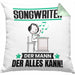 Songwriter Kissen mit Füllung 40x40 Geschenk für Songwriter Der Mann Der Alles Kann Geschenkidee zum Geburtstag (Grau) Grün Trendation