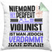 Violinist Geschenk Kissen mit Füllung 40x40 Lustige Geschenkidee für Violinist Geburtstag Niemand Ist Perfekt Aber Als Violinist Ist Man Nah Dran (Grau) Grün Trendation