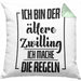 Lustige Kissen mit Füllung 40x40 für ältere Zwillinge Lustiges Geschenk mit Spruch (Grau) Grün Trendation
