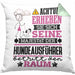 Hundeausführer Geschenk Kissen mit Füllung 40x40 Lustiger Spruch Erheben Sie Sich Der Hundeausführer Betritt den Raum (Grau) Grün Trendation
