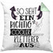 Kletterer Kissen mit Füllung 40x40 Geschenk So Sieht Ein Richtig Cooler Kletterer Aus Geschenkidee Spruch Lustig (Grau) Grün Trendation