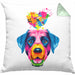 Labrador Herz Farbe Besitzer Kissen mit Füllung 40x40 Geschenk Lustiger Spruch Geschenkidee Labrador Liebhaber (Grau) Grün Trendation