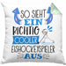 So Sieht Ein Richtig Cooler Eishockeyspieler Aus Geschenk Kissen mit Füllung 40x40 Lustiger Spruch Geschenkidee (Grau) Grün Trendation