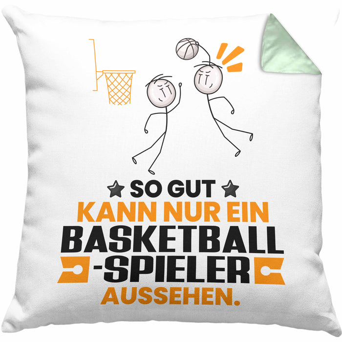 Basketballspieler Geschenk Kissen mit Füllung 40x40 So Gut Kann Nur Ein Basketballspieler Aussehen Geschenkidee (Grau) Grün Trendation