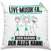Live-Musik-Fan Kissen mit Füllung 40x40 Geschenk für Live-Musik-Fan Der Mann Der Alles Kann Geschenkidee zum Geburtstag (Grau) Grün Trendation