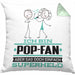 Pop-Fan Geschenk Kissen mit Füllung 40x40 Ich Bin Pop-Fan Aber Sag Doch Einfach Superheld Lustige Geschenkdiee für Pop-Fan (Grau) Grün Trendation