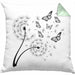 Schmetterling Kissen mit Füllung 40x40 Grafik Geschenkidee Pusteblume (Grau) Grün Trendation