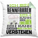 Rennfahrer Geschenk Kaffee-Kissen mit Füllung 40x40 Geschenkidee für Rennfahrer Ich Bin Rennfahrer Ich Kann Es Dir Erklären Jedoch Nicht Für Dich Verstehen Spruch Lustig (Grau) Grün Trendation