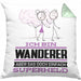 Wandern Geschenk Kissen mit Füllung 40x40 Ich Bin Wandern Aber Sag Doch Einfach Superheld Lustige Geschenkdiee für Wandern (Grau) Grün Trendation