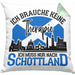 Kissen mit Füllung 40x40 Schottland Urlaub Geschenk für Schottland Fans Ich Brauche Keine Therapie (Grau) Grün Trendation