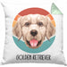 Golden Retriever Besitzer Kissen mit Füllung 40x40 Geschenk Lustiger Spruch Geschenkidee Golden Retriever Mama Papa (Grau) Grün Trendation