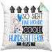 Hundesitterin Geschenk Kissen mit Füllung 40x40 Lustig Geschenkidee für Hundesitterin Geburtstag So Sieht Eine Richtig Coole Hundesitterin Aus Frauen Spruch (Grau) Grün Trendation