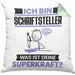 Schriftsteller Kissen mit Füllung 40x40 Geschenk für Schriftsteller Geburtstag Lustiger Spruch Was Ist Deine Superkraft (Grau) Grün Trendation