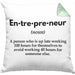 Entrepreneur Kissen mit Füllung 40x40 Entrepreneurship Geschenk Spruch Motivation Idee (Grau) Grün Trendation