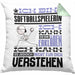 Softballspielerin Geschenk Kaffee-Kissen mit Füllung 40x40 Geschenkidee für Softballspielerin Ich Bin Softballspielerin Ich Kann Es Dir Erklären Jedoch Nicht Für Dich Verstehen Spruch Lustig (Grau) Grün Trendation