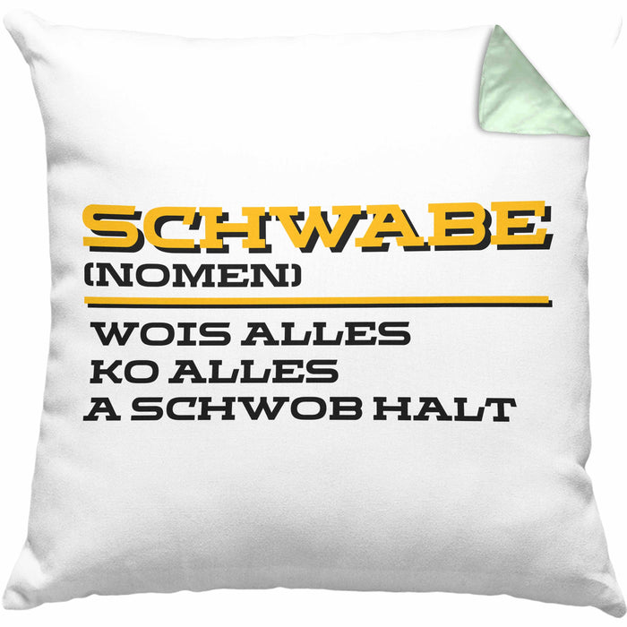Lustige Kissen mit Füllung 40x40 für Schwaben (Grau) Grün Trendation