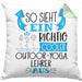So Sieht Ein Richtig Cooler Outdoor-Yoga-Lehrer Aus Kissen mit Füllung 40x40 Geschenk für Outdoor-Yoga-Lehrer Geburtstag Geschenkdiee (Grau) Grün Trendation