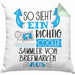 Sammler von Briefmarken Kissen mit Füllung 40x40 So Sieht Ein Richtig Cooler Sammler von Briefmarken Aus Geschenk Lustiger Spruch Geschenkidee (Grau) Grün Trendation