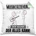 Musikerziehung Kissen mit Füllung 40x40 Geschenk für Musikerziehung Der Mann Der Alles Kann Geschenkidee zum Geburtstag (Grau) Grün Trendation