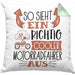 Motorradfahrer Kissen mit Füllung 40x40 Geschenk So Sieht Ein RIchtig Cooler Motorradfahrer Aus Geschenkidee Lustiger Spruch Geburtstag (Grau) Grün Trendation
