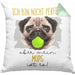 Mops Besitzer Kissen mit Füllung 40x40 Geschenk Lustiger Spruch Geschenkidee Besitzerin Ich Bin Nicht toll Aber Mein Mops Ist Es (Grau) Grün Trendation